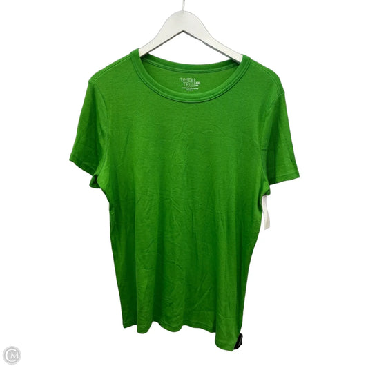 Top Short Sleeve Basic By Time And Tru In Green, Size: Xxl