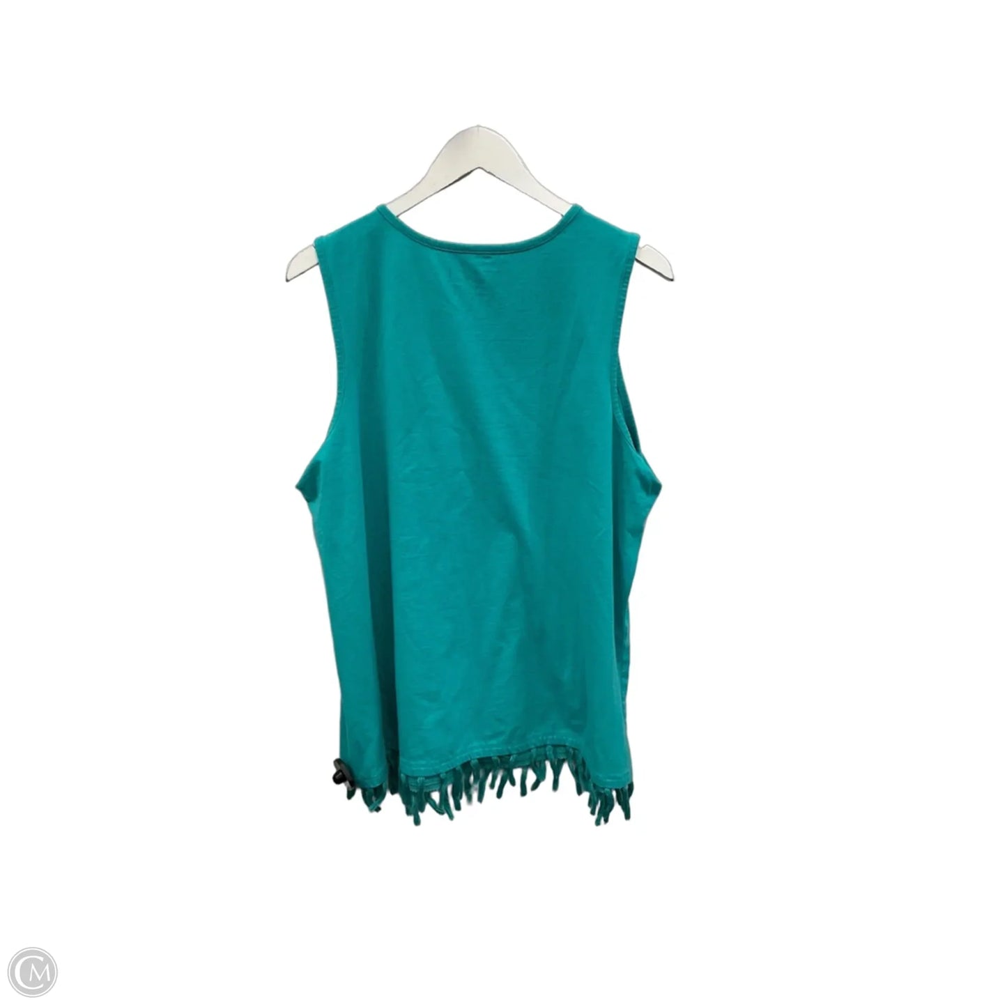 Top Sleeveless By Denim And Company In Aqua, Size: 1x