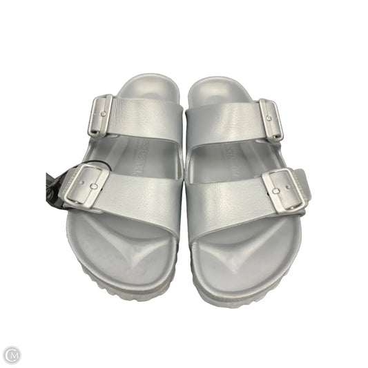 Sandals Flats By Birkenstock In Grey, Size: 7.5