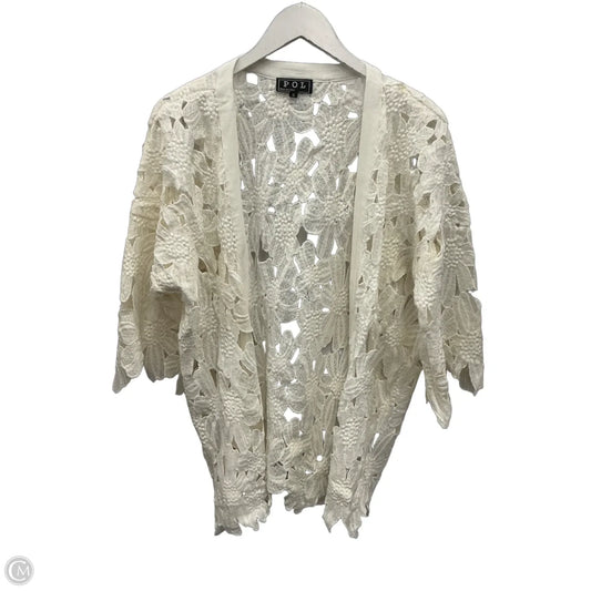 Cardigan By Pol In White, Size: S