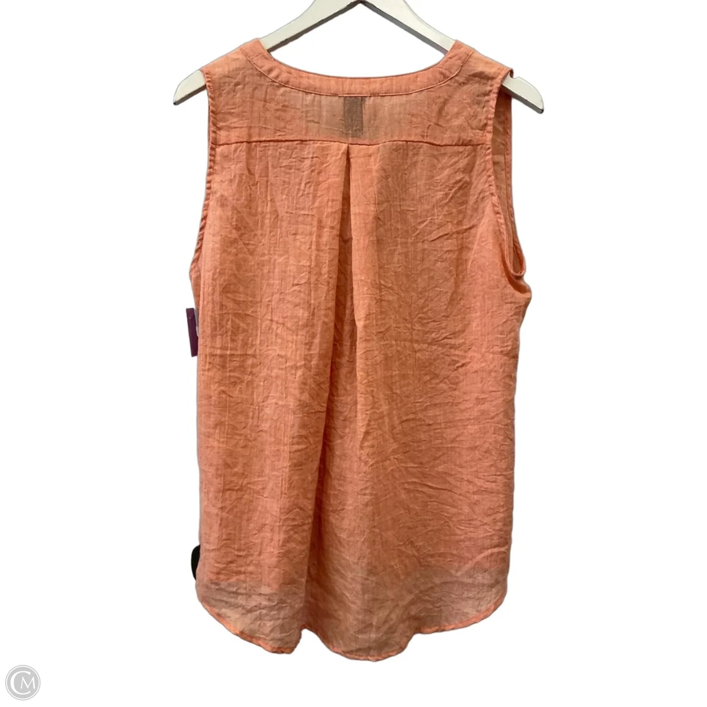 Top Sleeveless By Clothes Mentor In Orange, Size: L