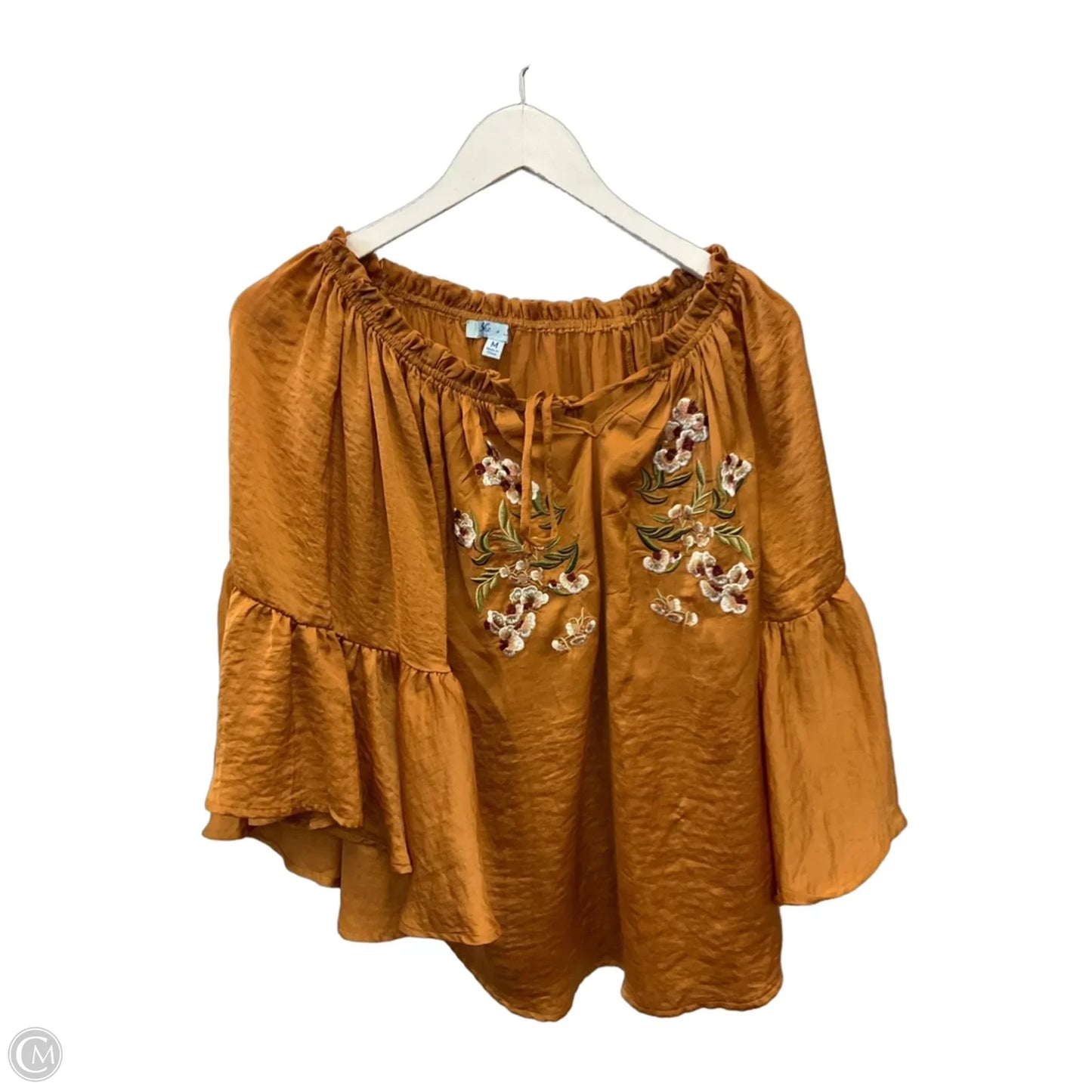 Top 3/4 Sleeve By She + Sky In Gold, Size: M
