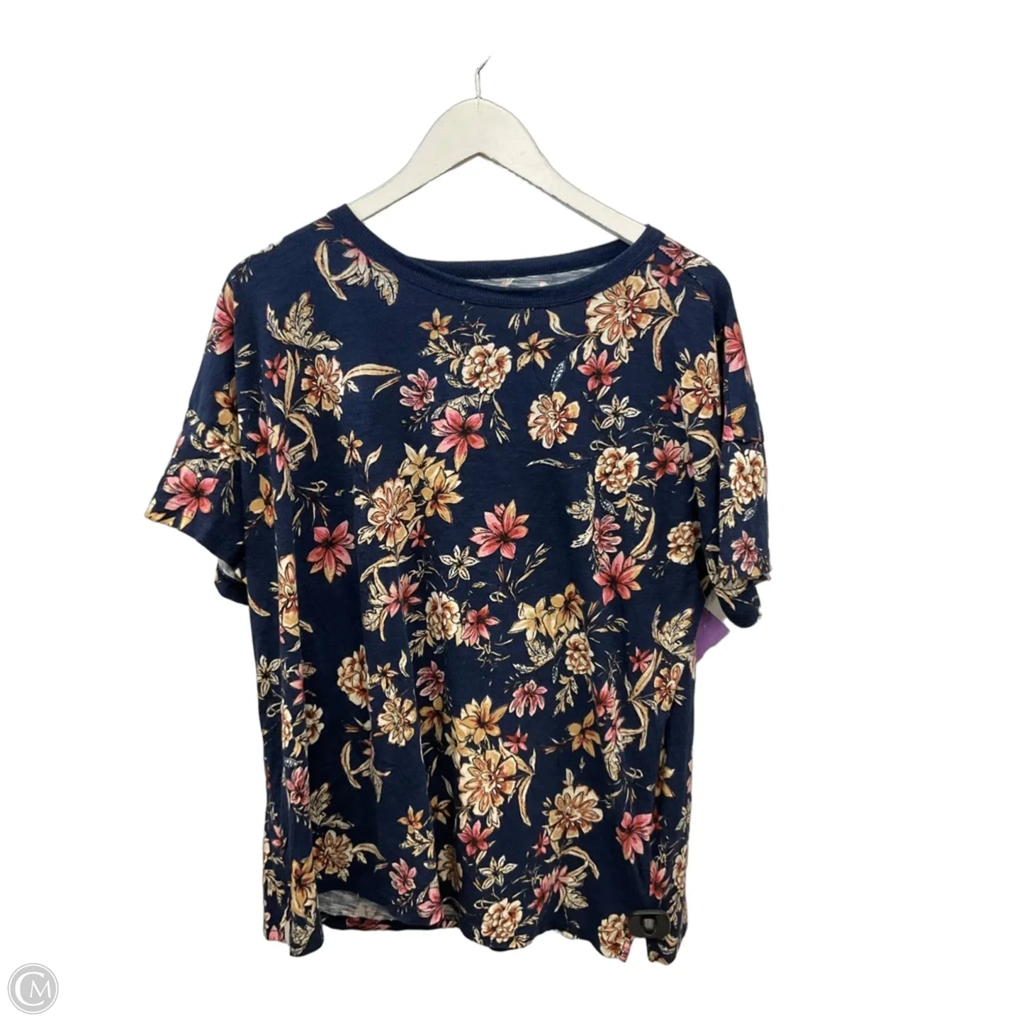 Top Short Sleeve By Maurices In Navy, Size: Xxl