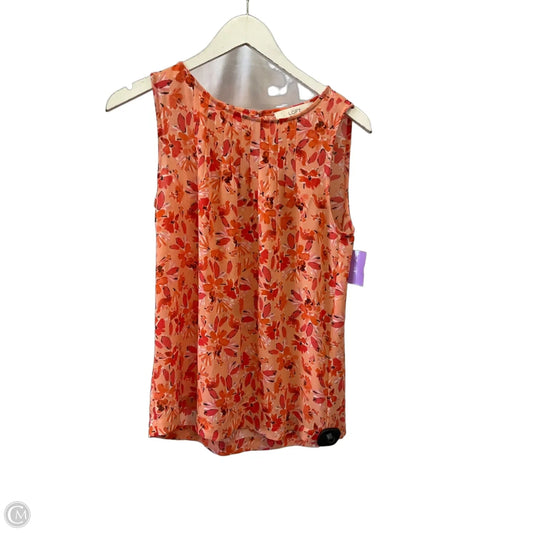 Top Sleeveless By Loft In Orange, Size: S