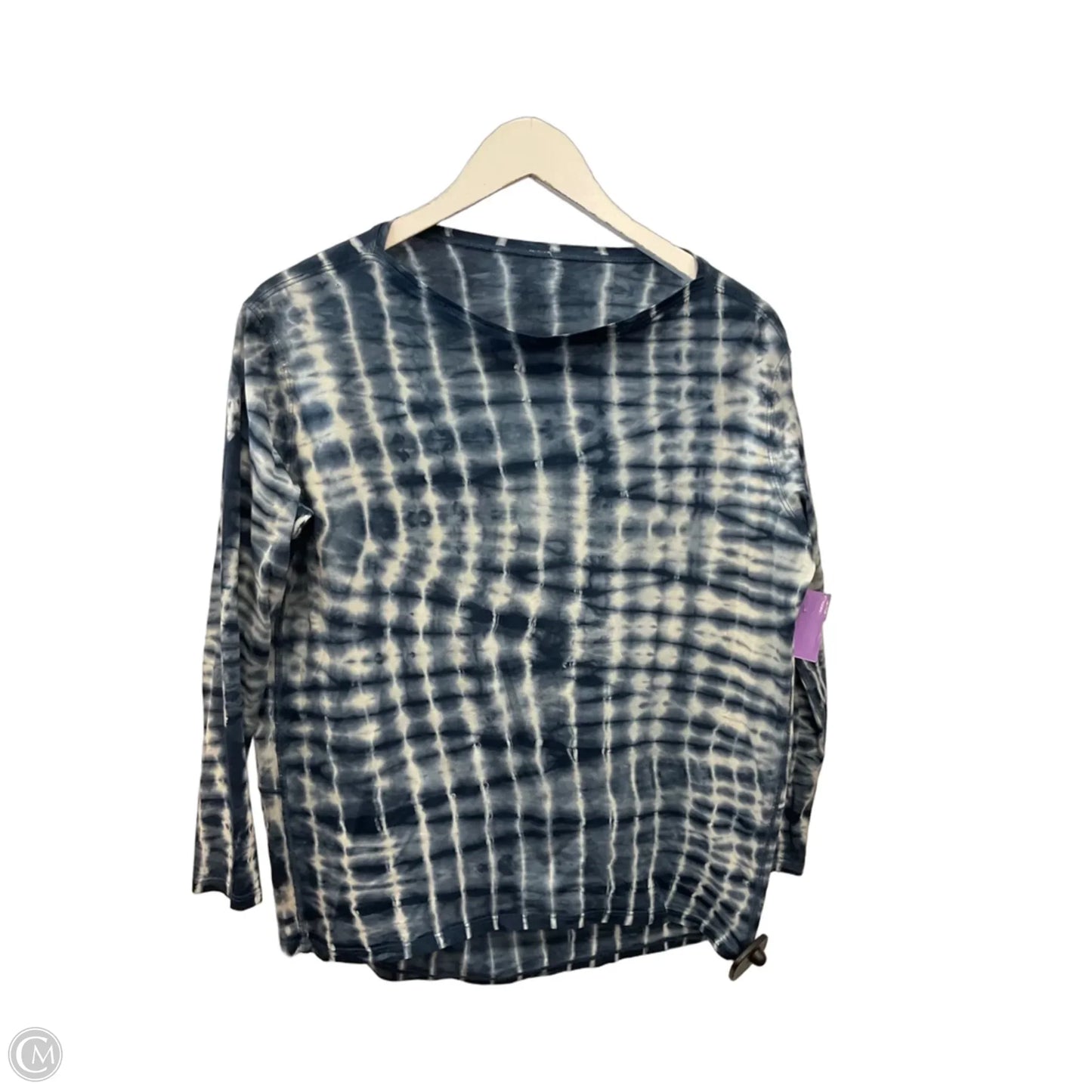 Athletic Top Long Sleeve Crewneck By Lululemon In Blue & White, Size: S