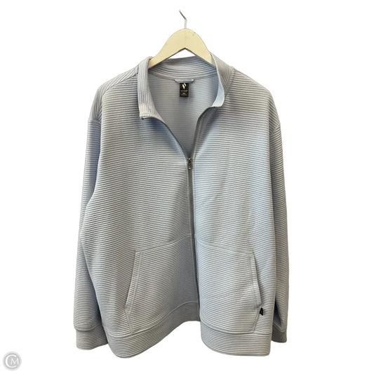 Athletic Jacket By Skechers In Blue, Size: 3x
