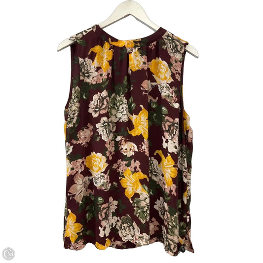 Top Sleeveless By Loft In Multi-colored, Size: L