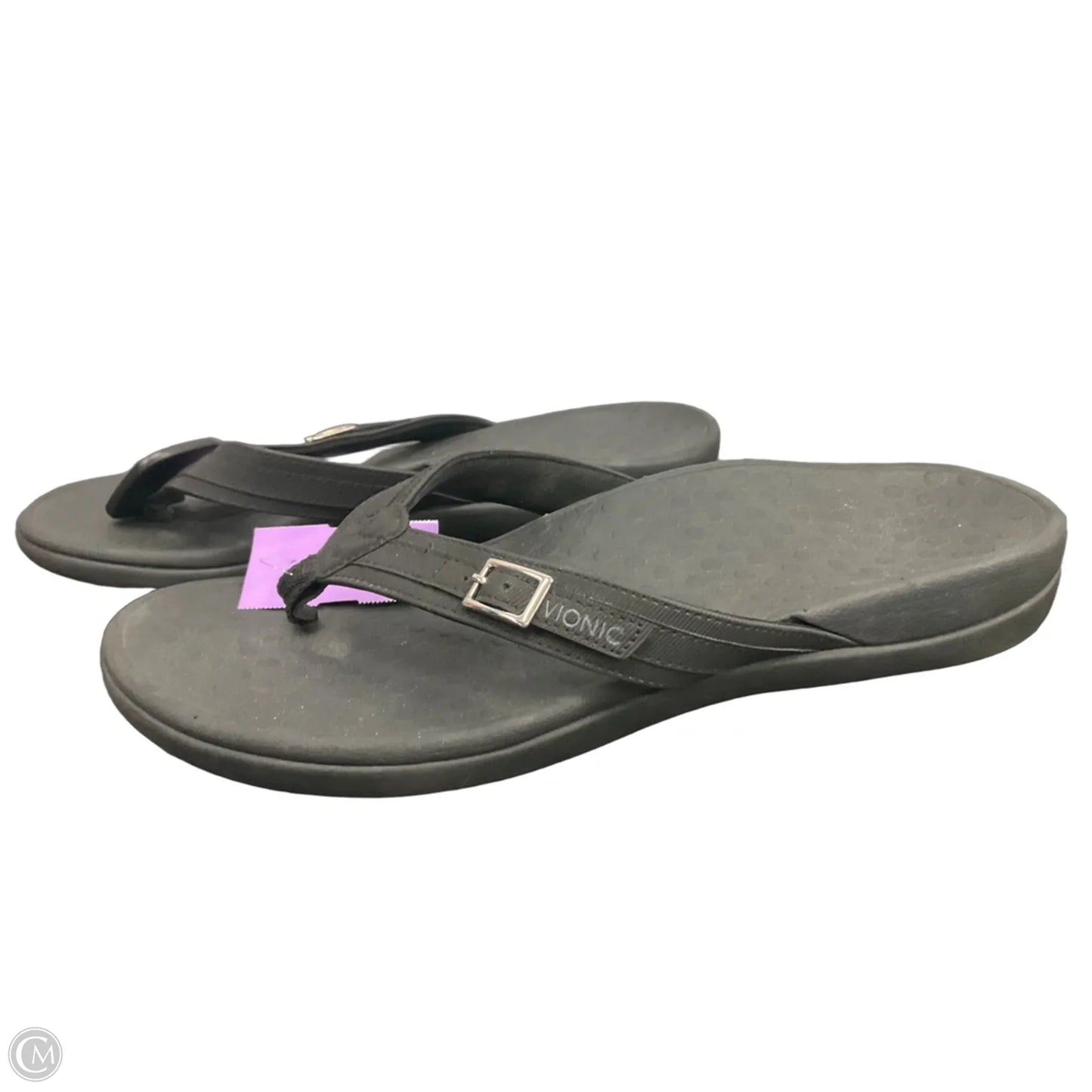 Sandals Flip Flops By Vionic In Black, Size: 10