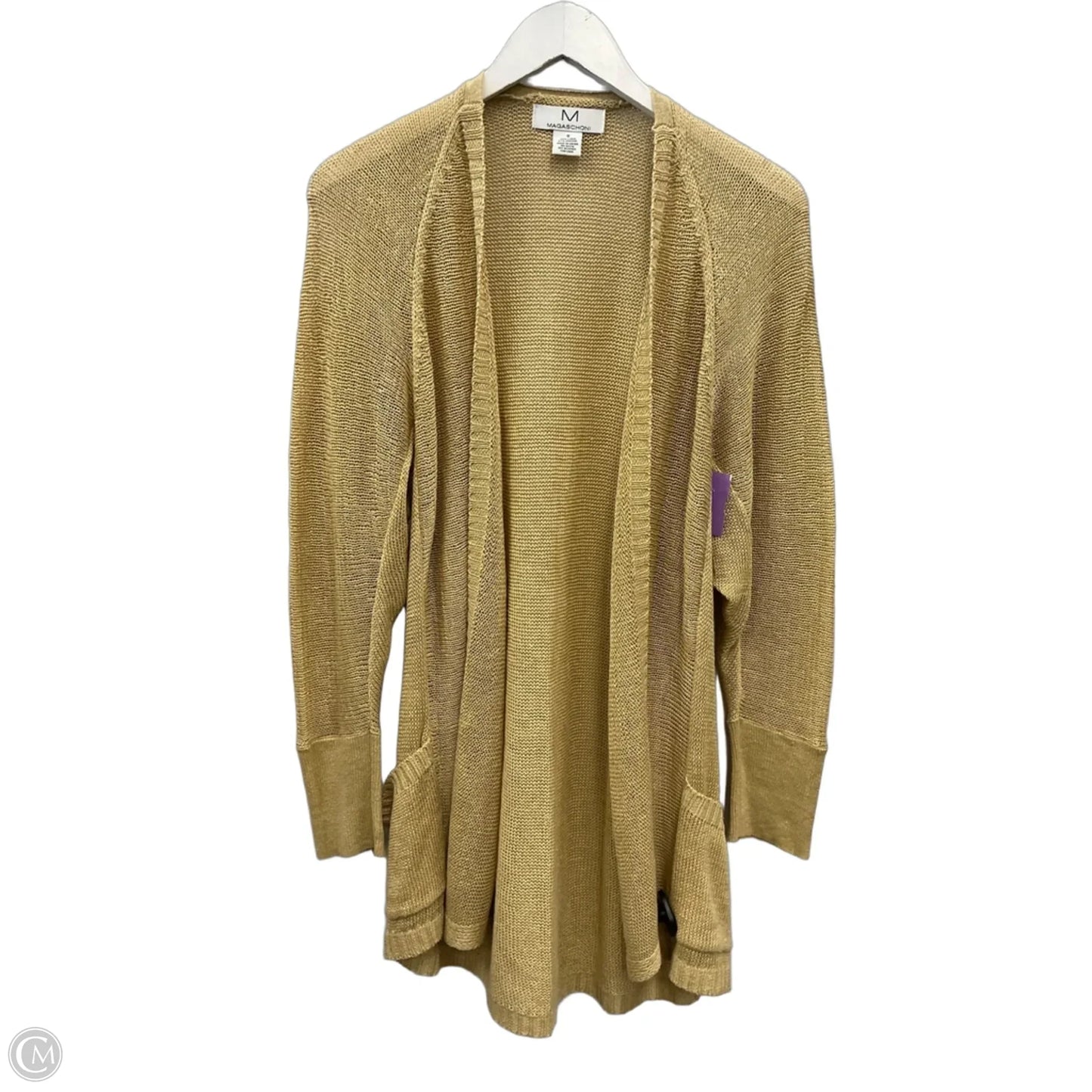Sweater Cardigan By Magaschoni In Tan, Size: S