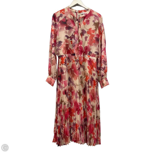 Dress Casual Midi By Calvin Klein In Multi-colored, Size: M