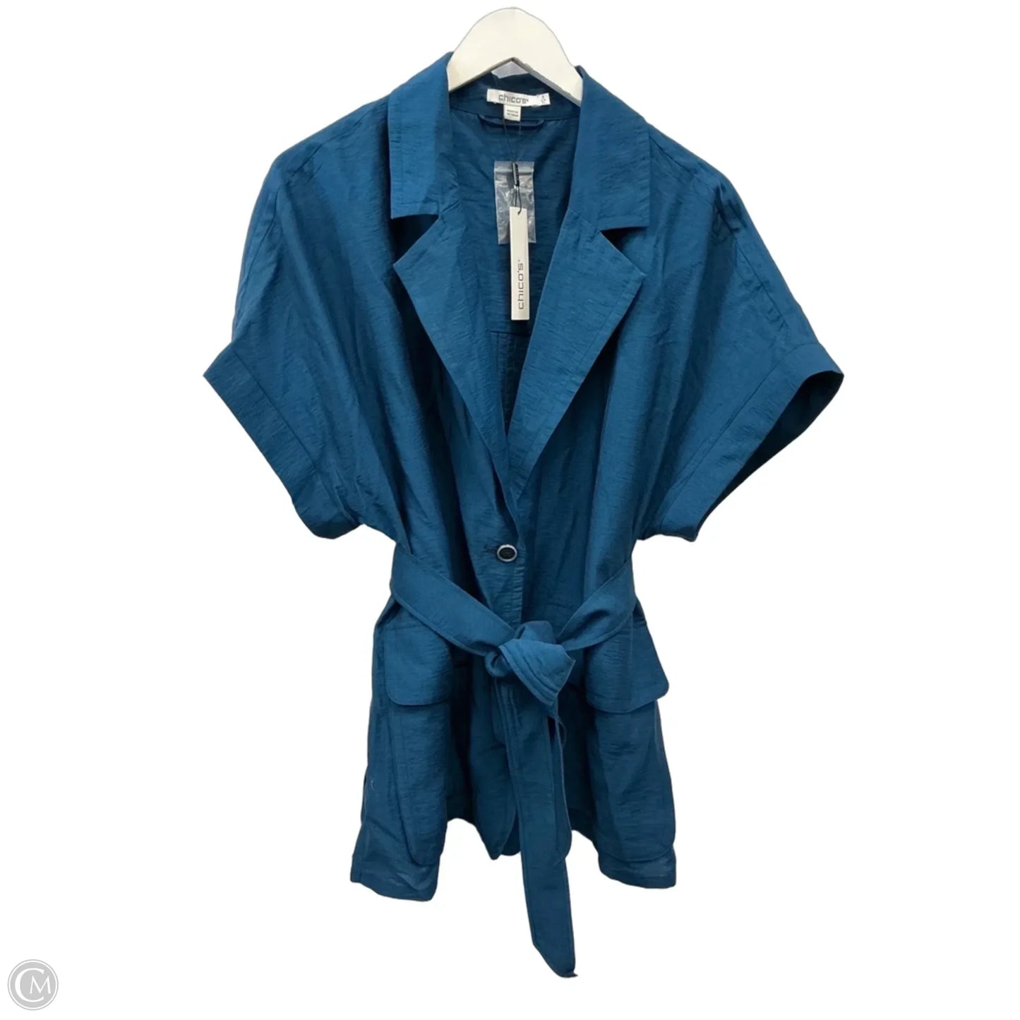 Blazer By Chicos In Teal, Size: Xl