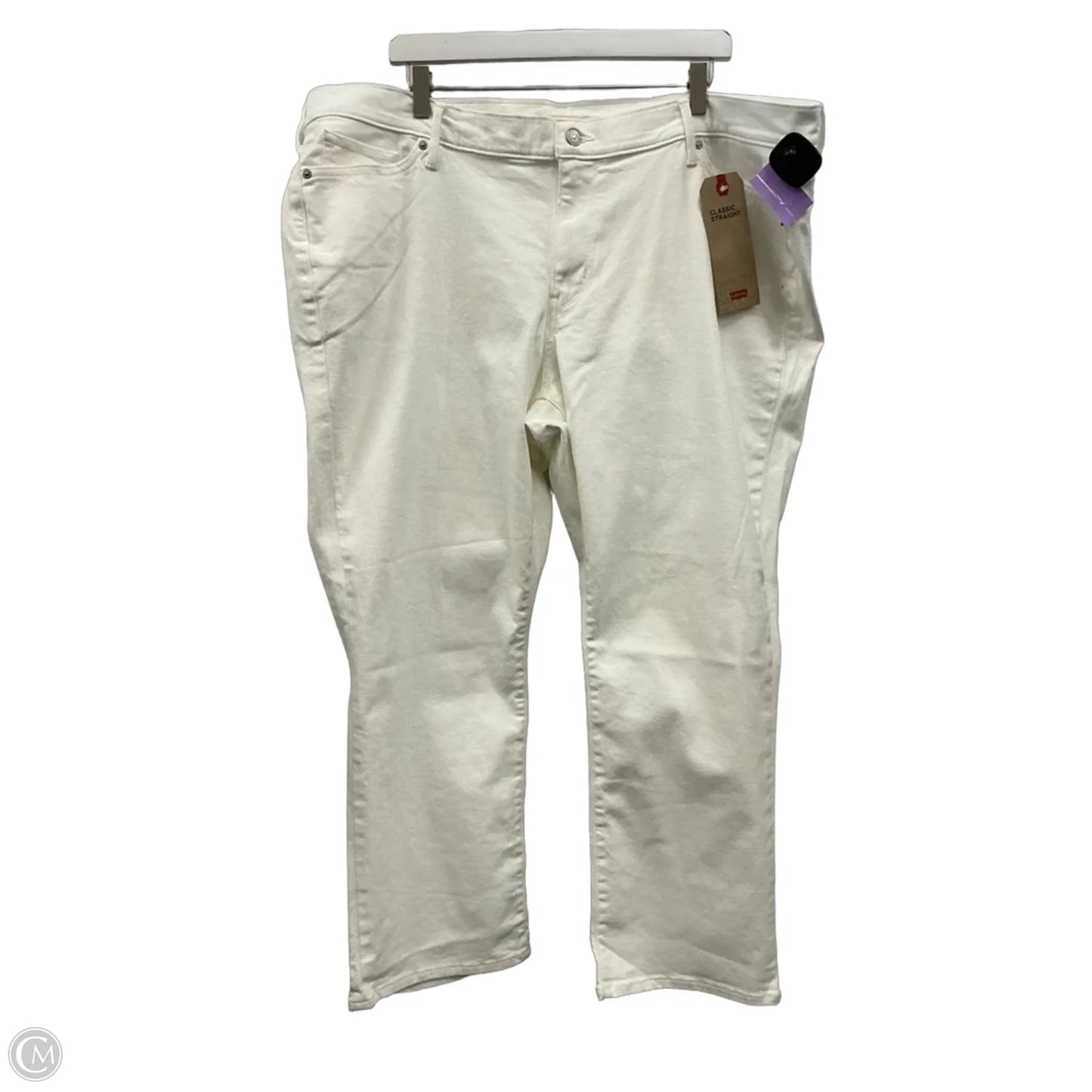 Jeans Boot Cut By Levis In White Denim, Size: 22