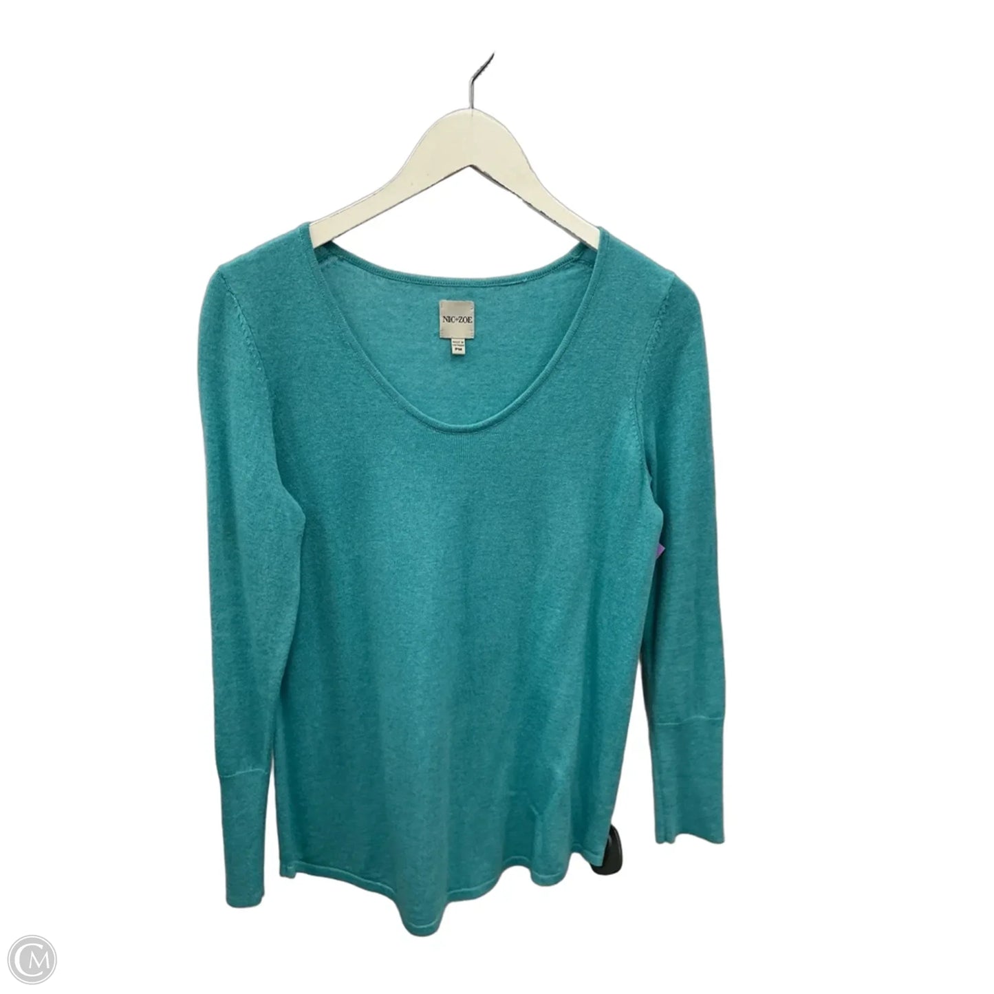 Sweater By Nic + Zoe In Aqua, Size: Mp