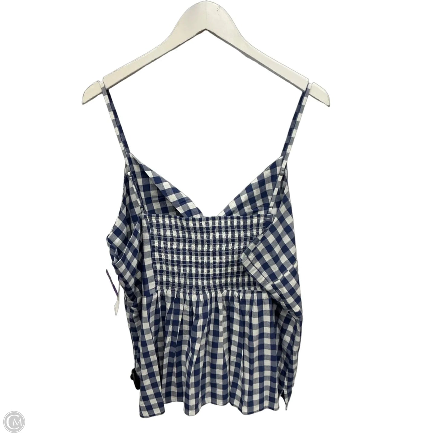 Top Sleeveless By Old Navy In Blue & White, Size: Xxl