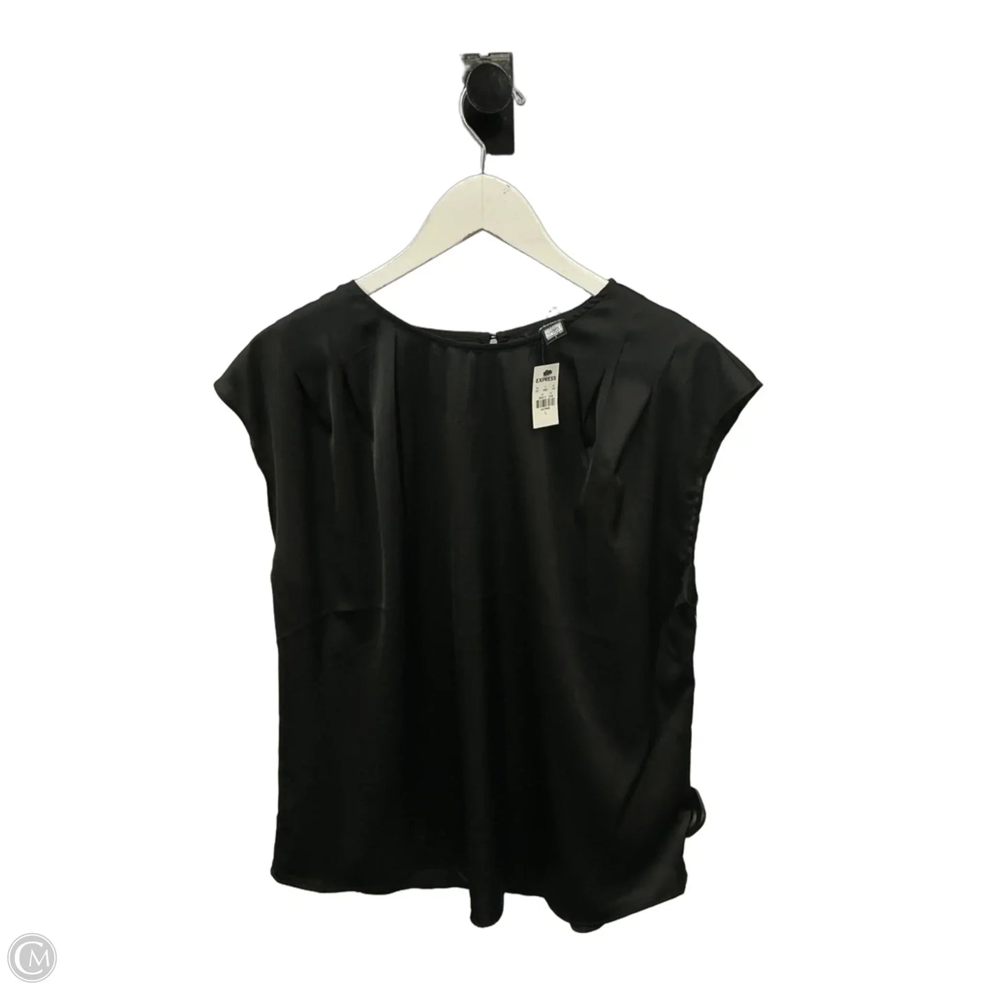 Top Short Sleeve By Express In Black, Size: L