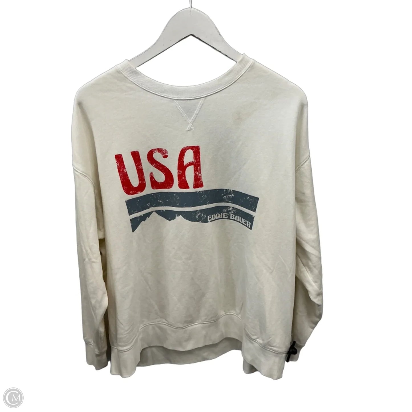 Sweatshirt Crewneck By Eddie Bauer In White, Size: Xl