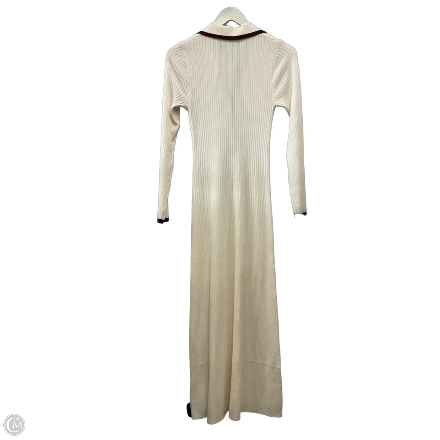 Dress Sweater By Merokeety In Brown & Cream, Size: S