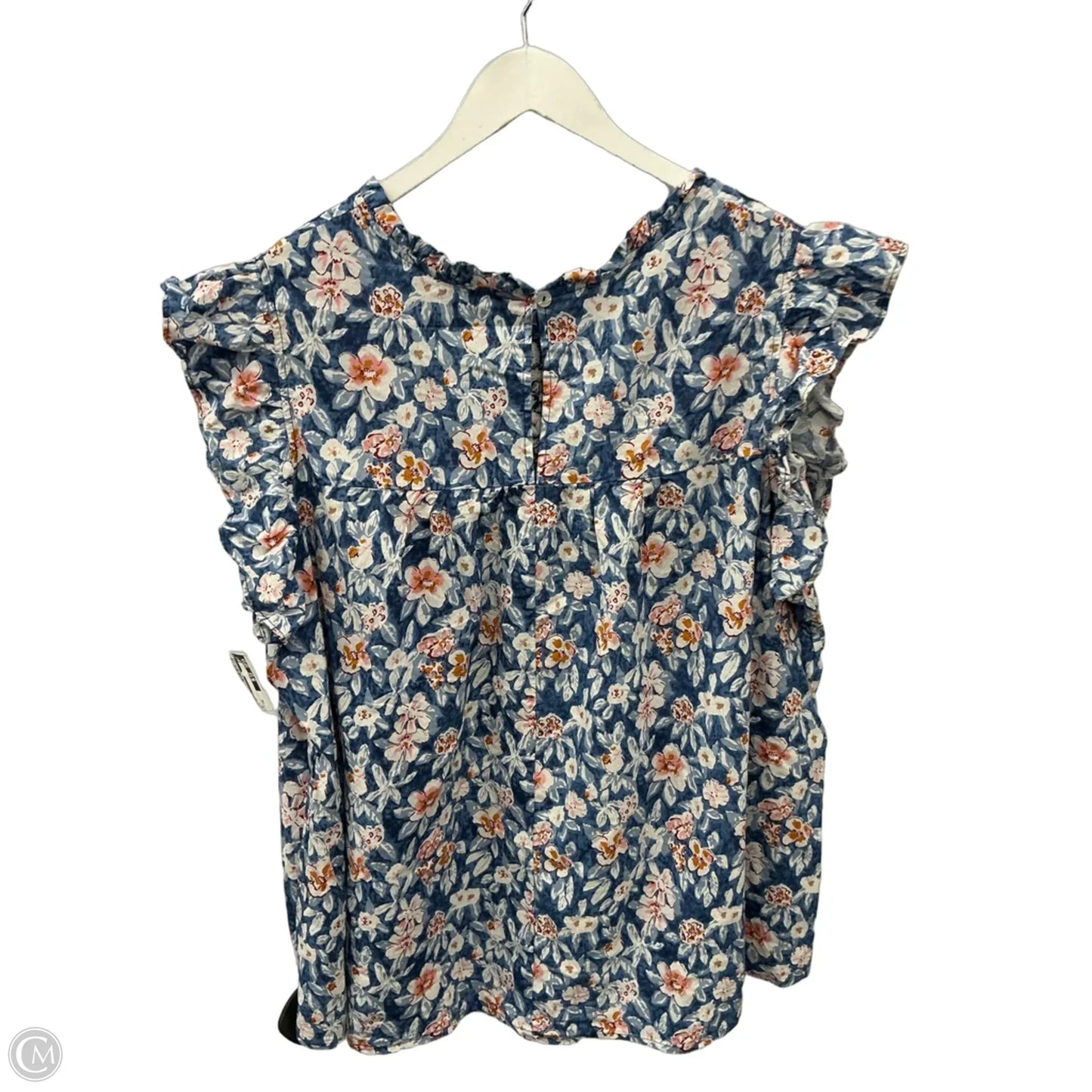 Top Short Sleeve By Chicsoul In Blue, Size: 3x