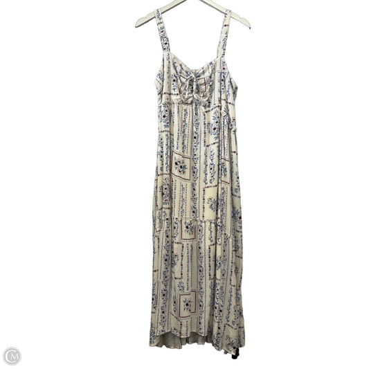 Dress Casual Maxi By Maurices In Blue & Cream, Size: L