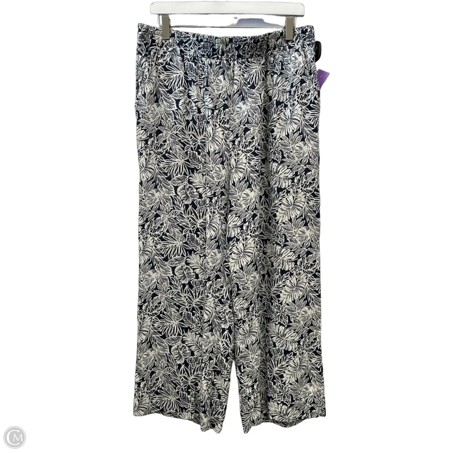 Pants Linen By Clothes Mentor In Floral Print, Size: 14