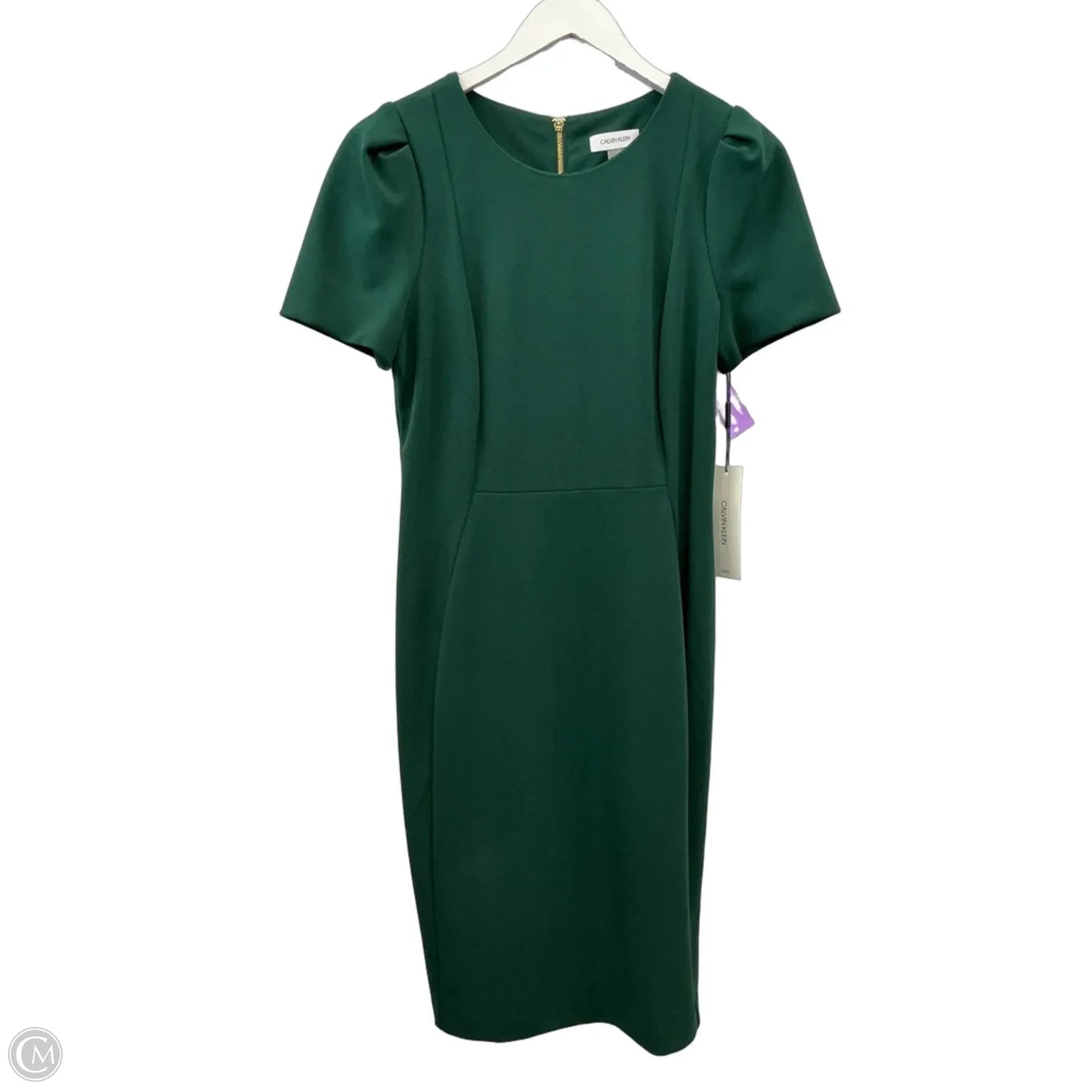 Dress Party Midi By Calvin Klein In Green, Size: M