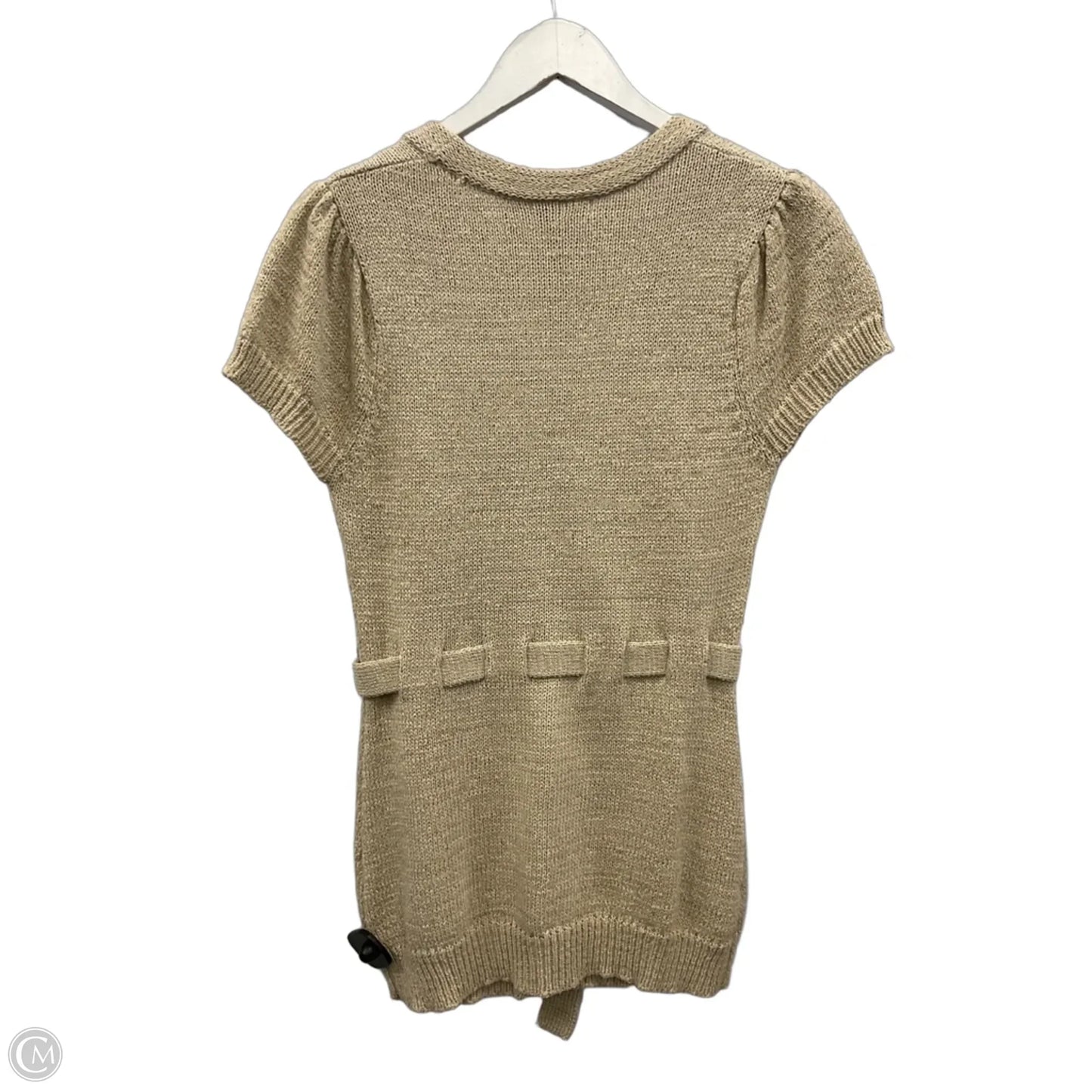 Sweater Cardigan By Carole Little In Tan, Size: M