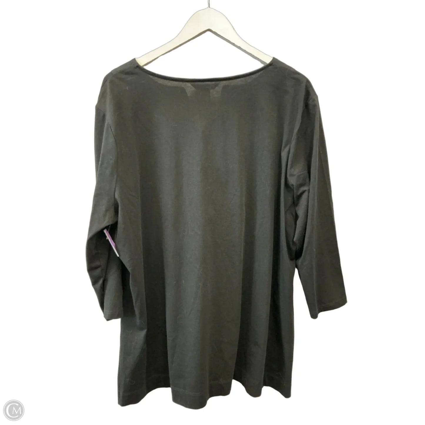 Top 3/4 Sleeve By Lauren By Ralph Lauren In Black, Size: 2x