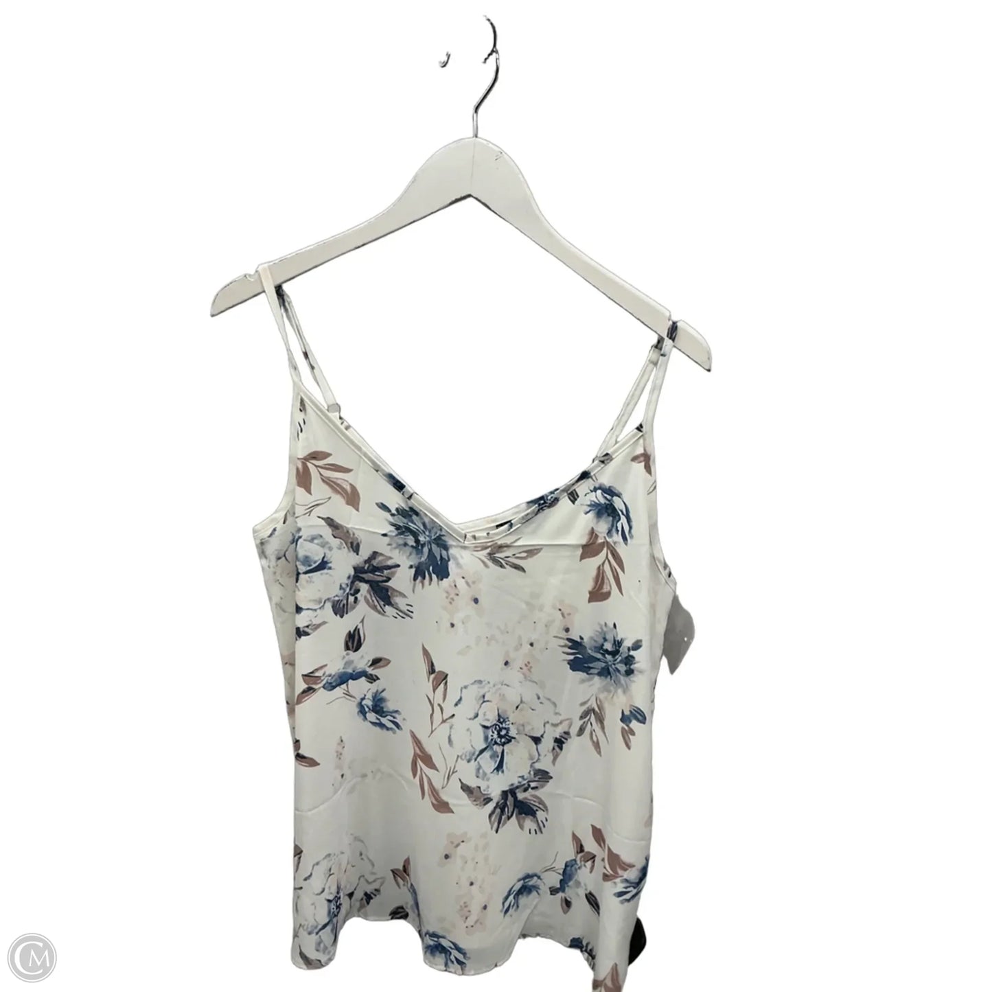 Top Sleeveless By Clothes Mentor In Blue & White, Size: M
