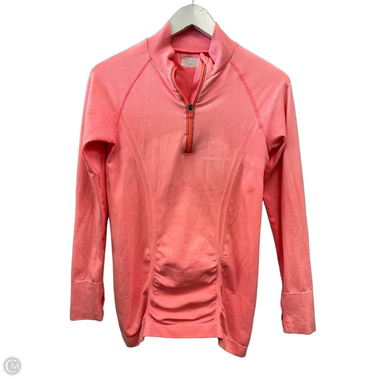 Athletic Top Long Sleeve Collar By Athleta In Orange, Size: S