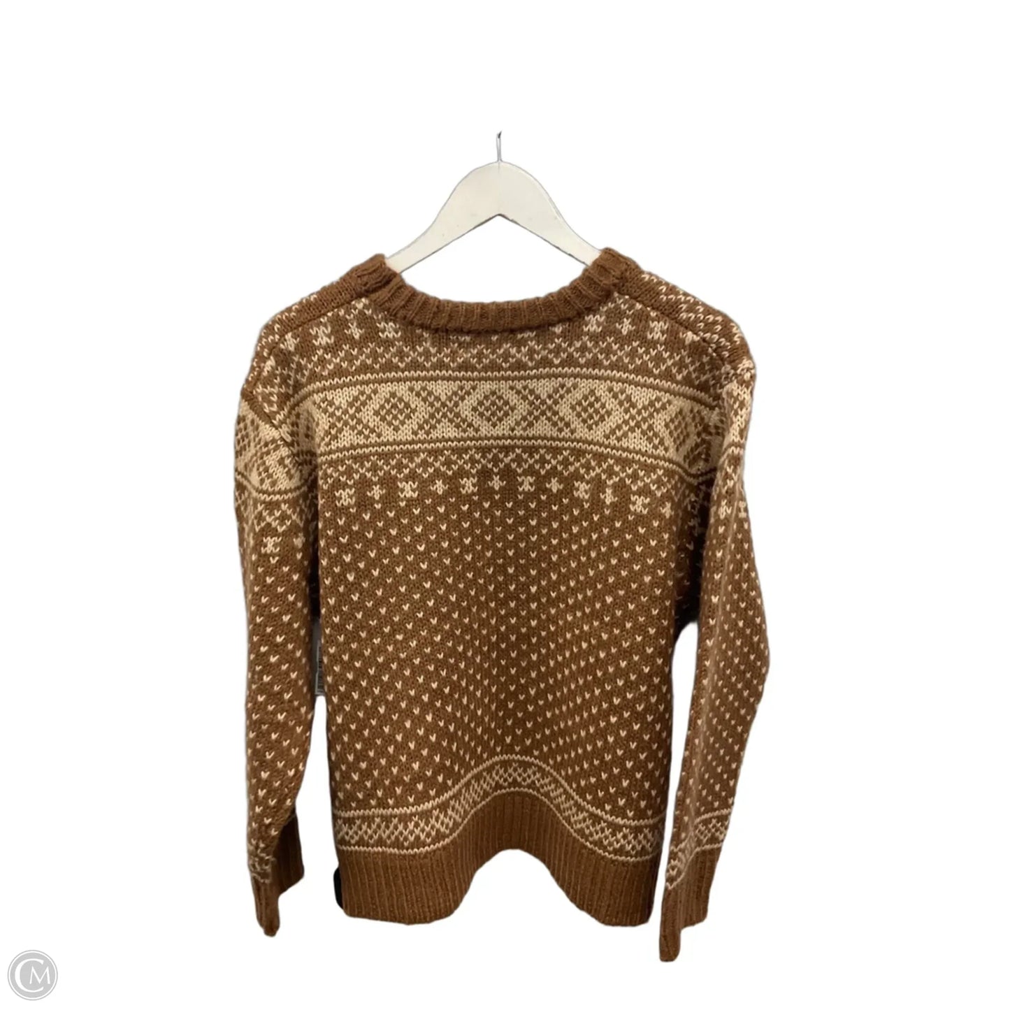 Sweater By Clothes Mentor In Brown & Cream, Size: Xs