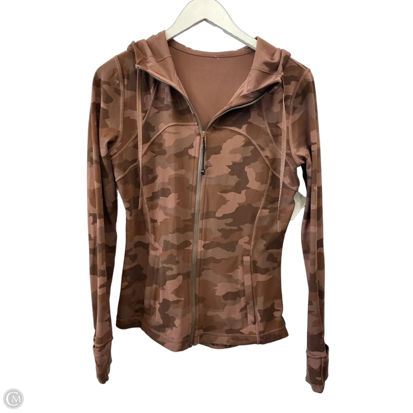 Athletic Jacket By Lululemon In Brown, Size: 10