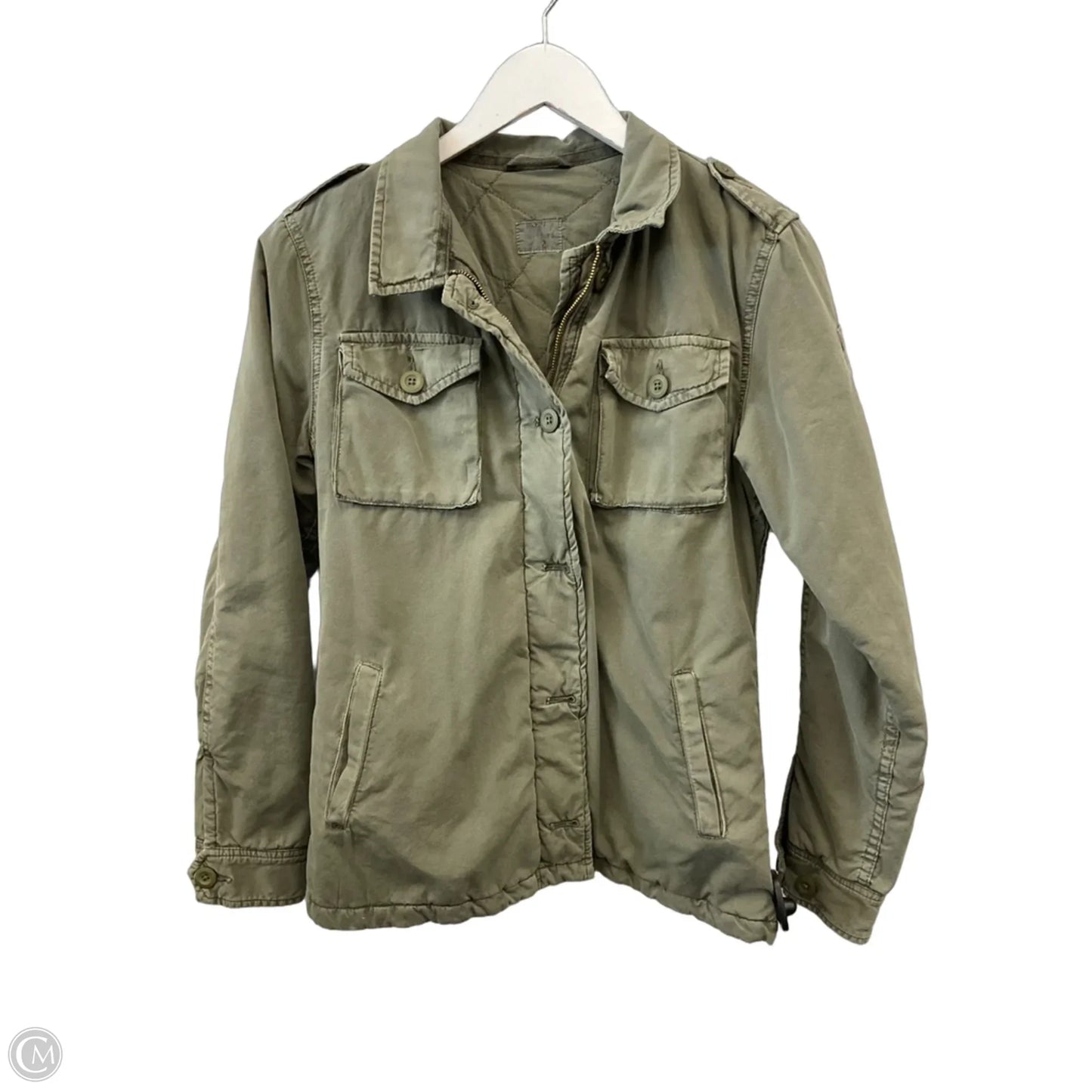 Jacket Utility By Clothes Mentor In Green, Size: M