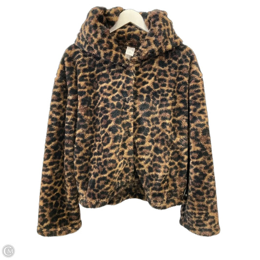 Jacket Fleece By Gottex In Animal Print, Size: M