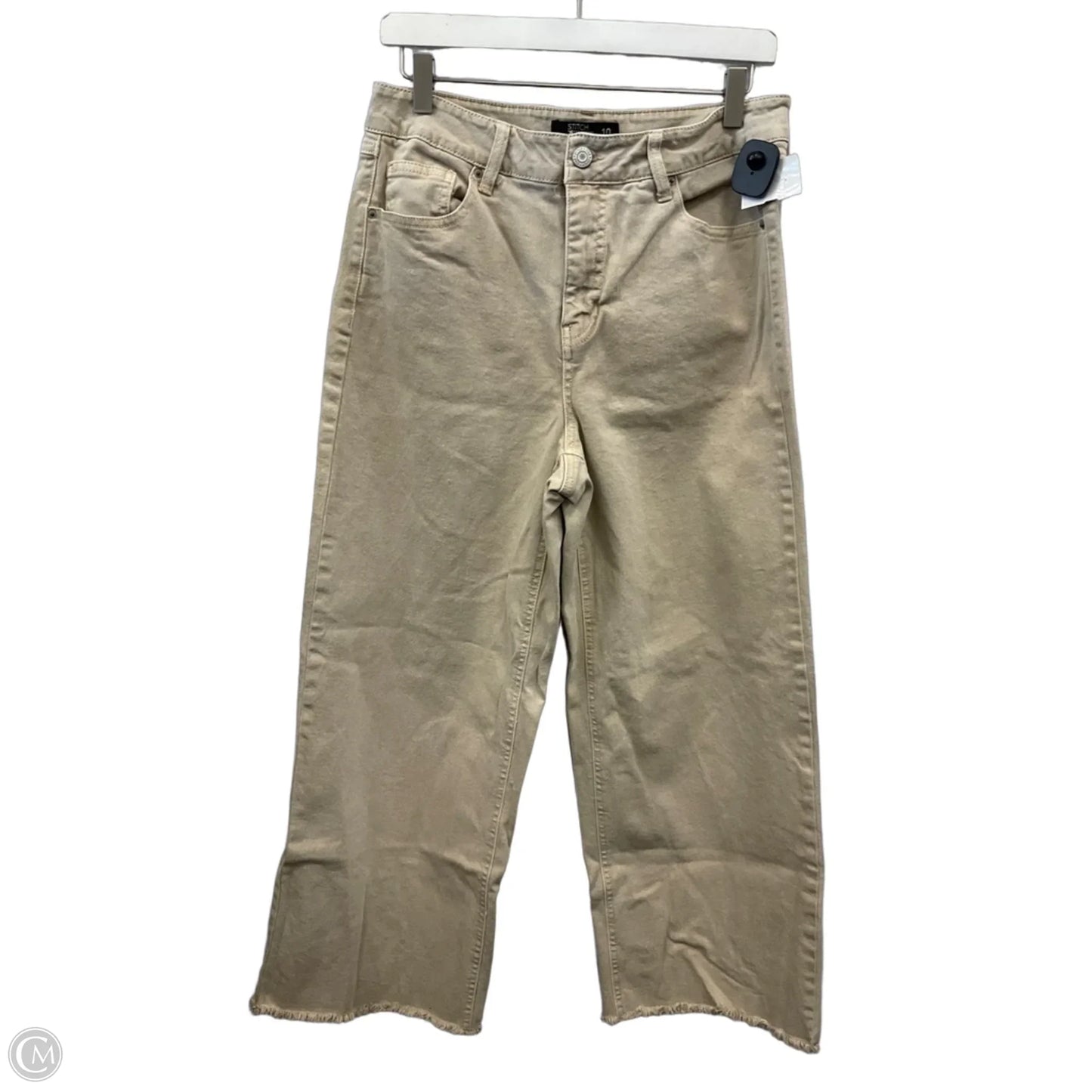 Jeans Wide Leg By Stitch Star In Tan Denim, Size: 10