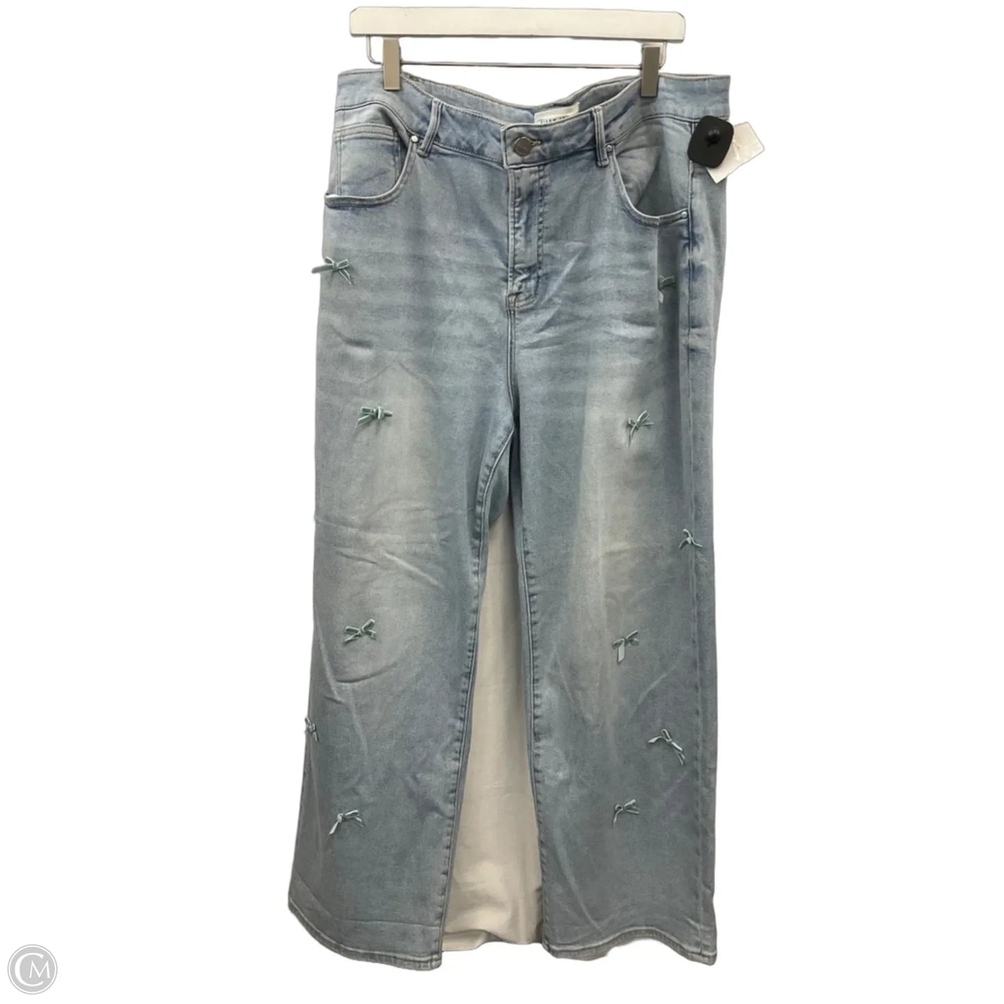 Jeans Wide Leg By Risen In Blue Denim, Size: 1x