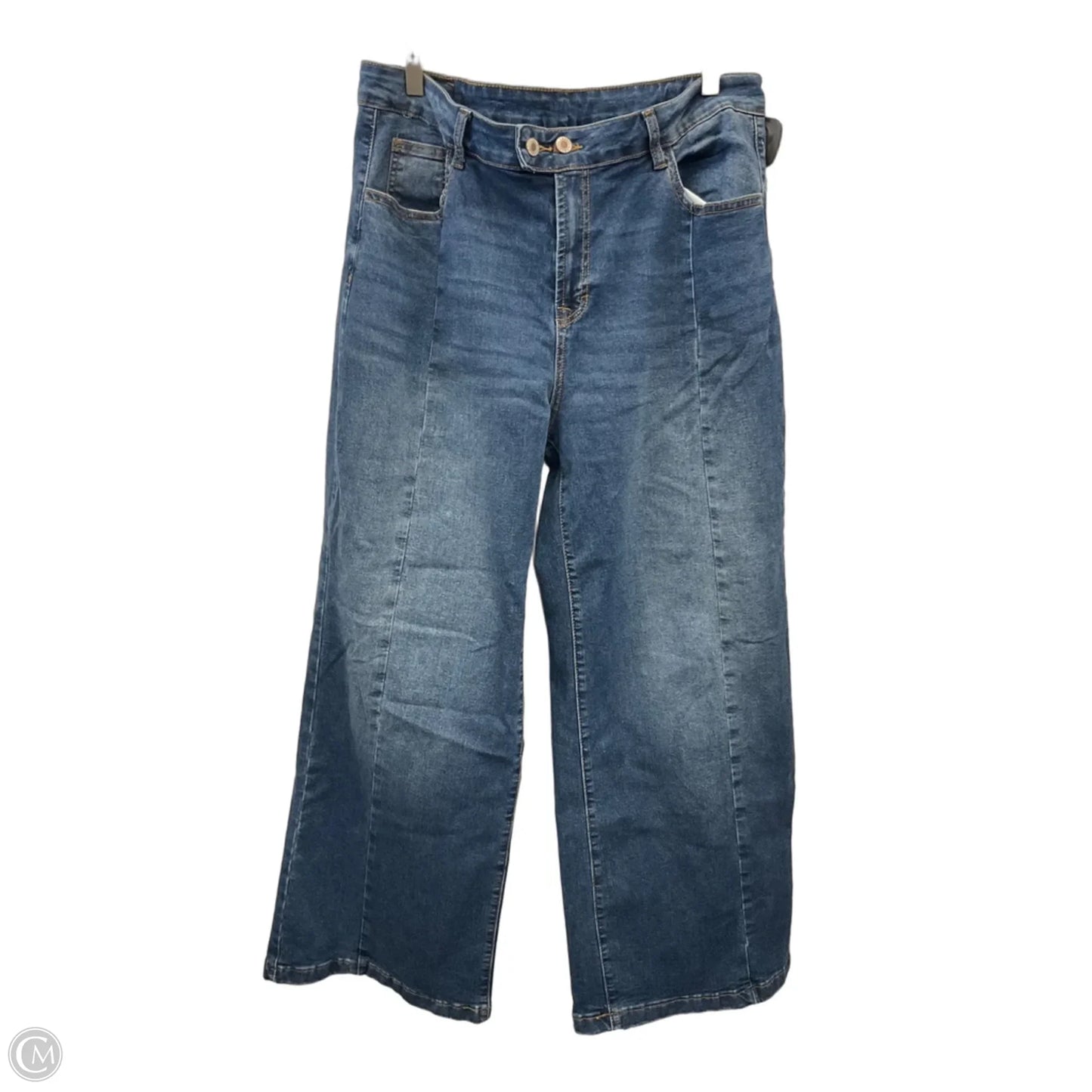 Jeans Wide Leg By Clothes Mentor In Blue Denim, Size: 18