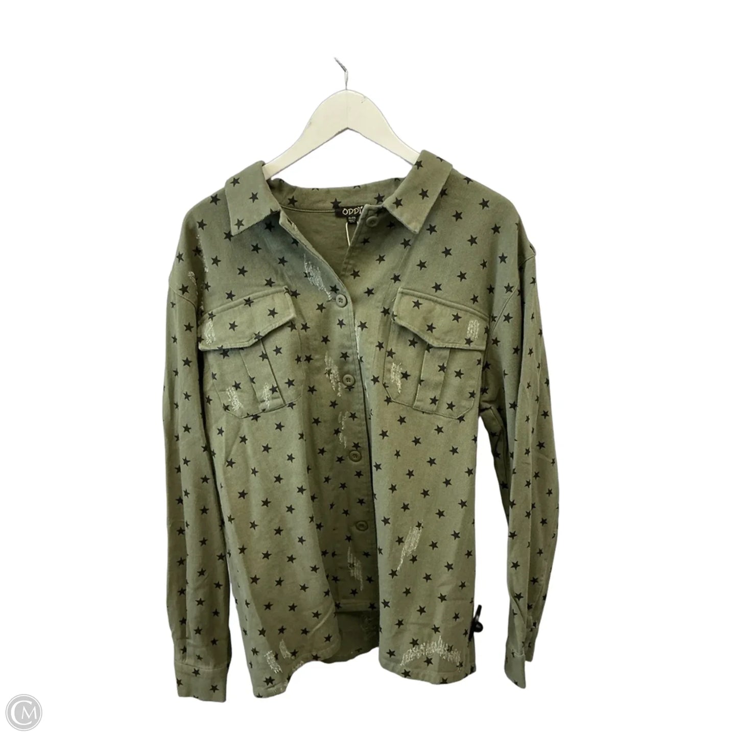 Jacket Shirt By Oddi In Green, Size: 1x