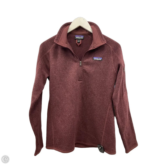 Athletic Sweatshirt Collar By Patagonia In Maroon, Size: M