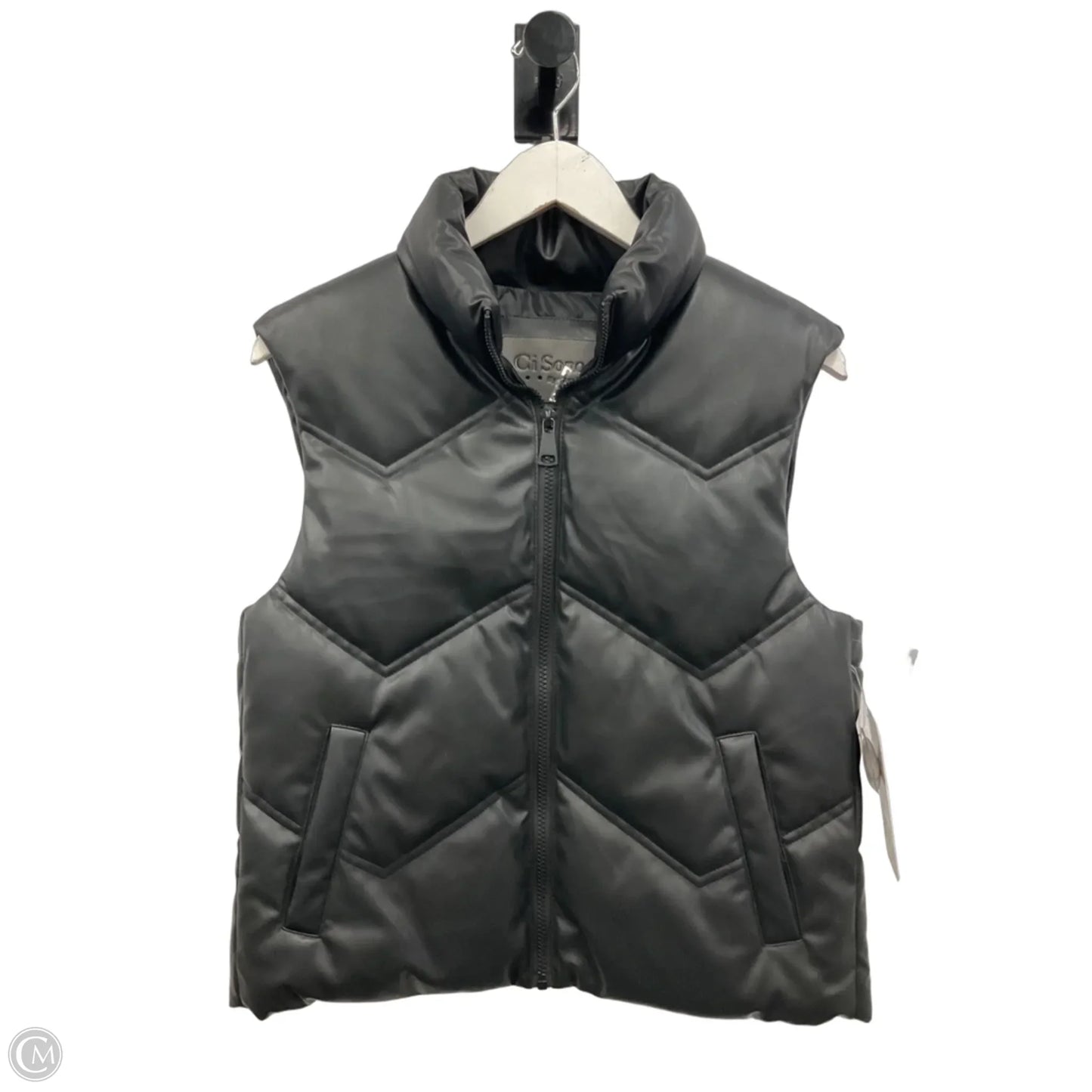 Vest Puffer & Quilted By Ci Sono In Black, Size: M