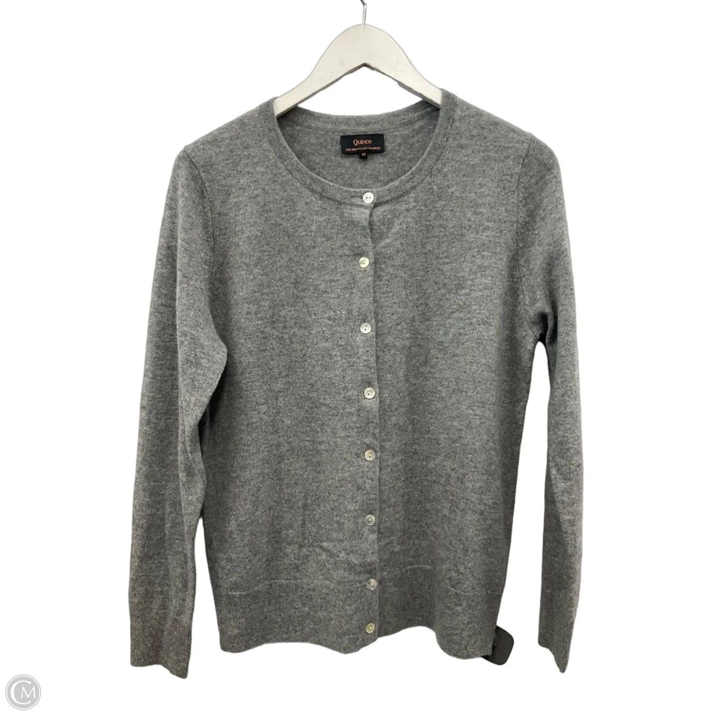 Sweater Cardigan Cashmere By Quince In Grey, Size: M