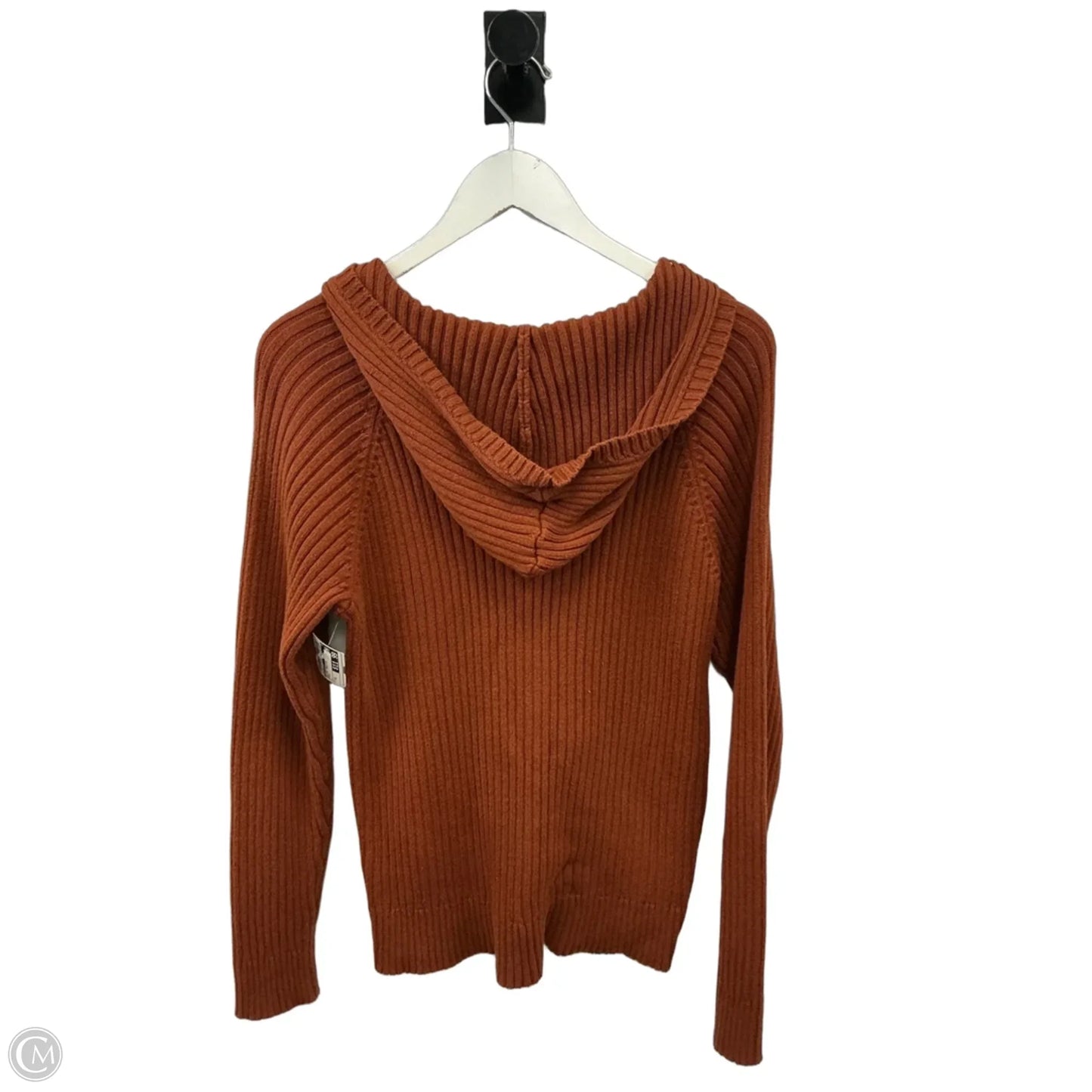 Sweater Cardigan By Relativity In Orange, Size: Xl