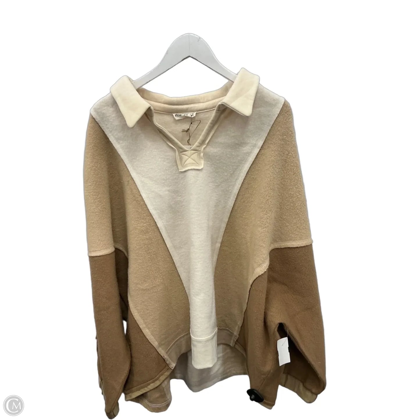 Sweatshirt Collar By New In In Cream, Size: 2x