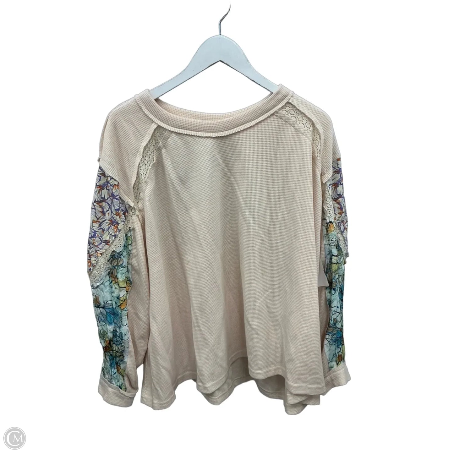 Top Long Sleeve By Pol In Cream, Size: L