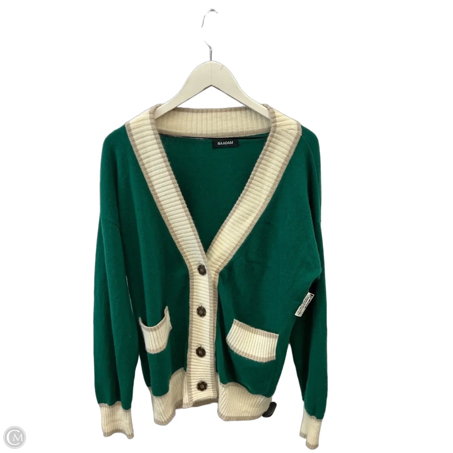 Sweater Cardigan By Clothes Mentor In Green, Size: M