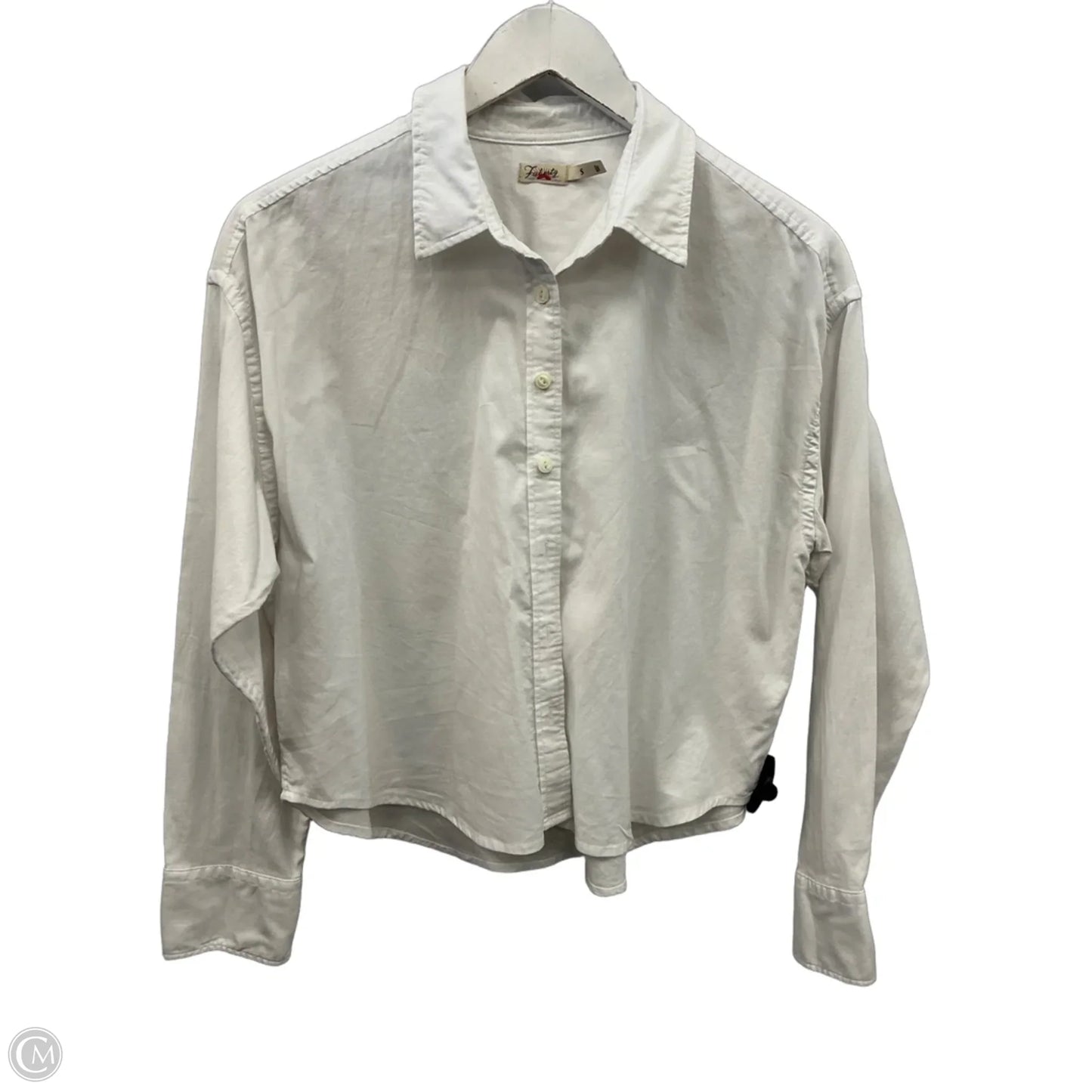 Top Long Sleeve By Faherty In White, Size: S