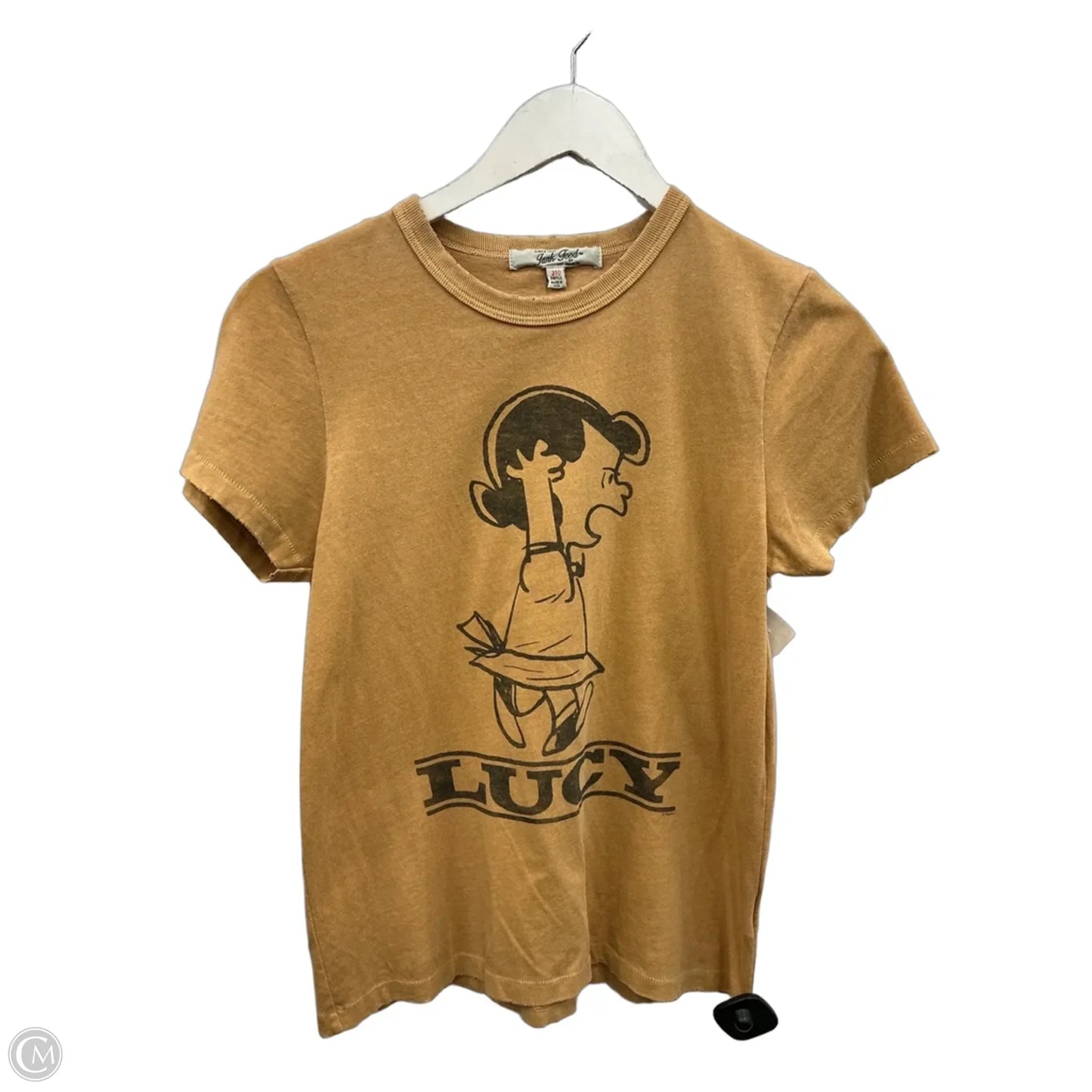 Top Short Sleeve By Junk Food In Tan, Size: S