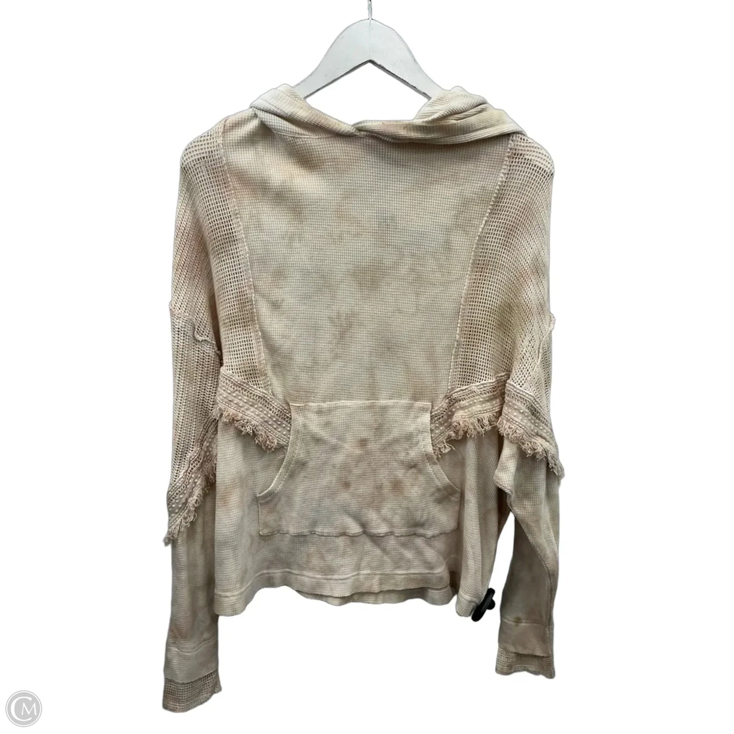 Top Long Sleeve By Gimmicks In Cream, Size: S