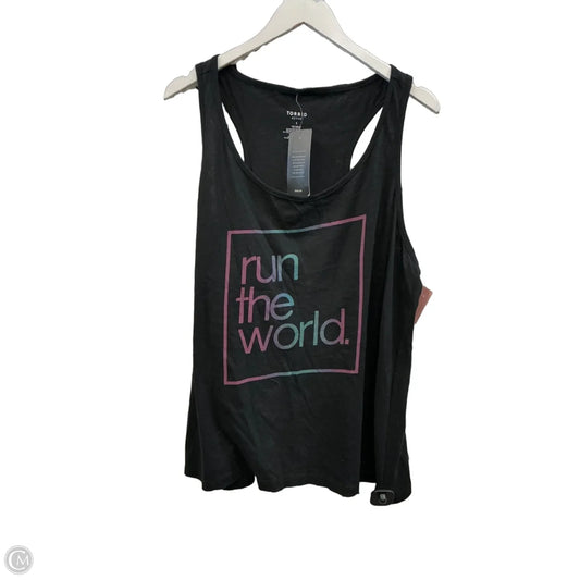 Athletic Tank Top By Torrid In Black, Size: 1x
