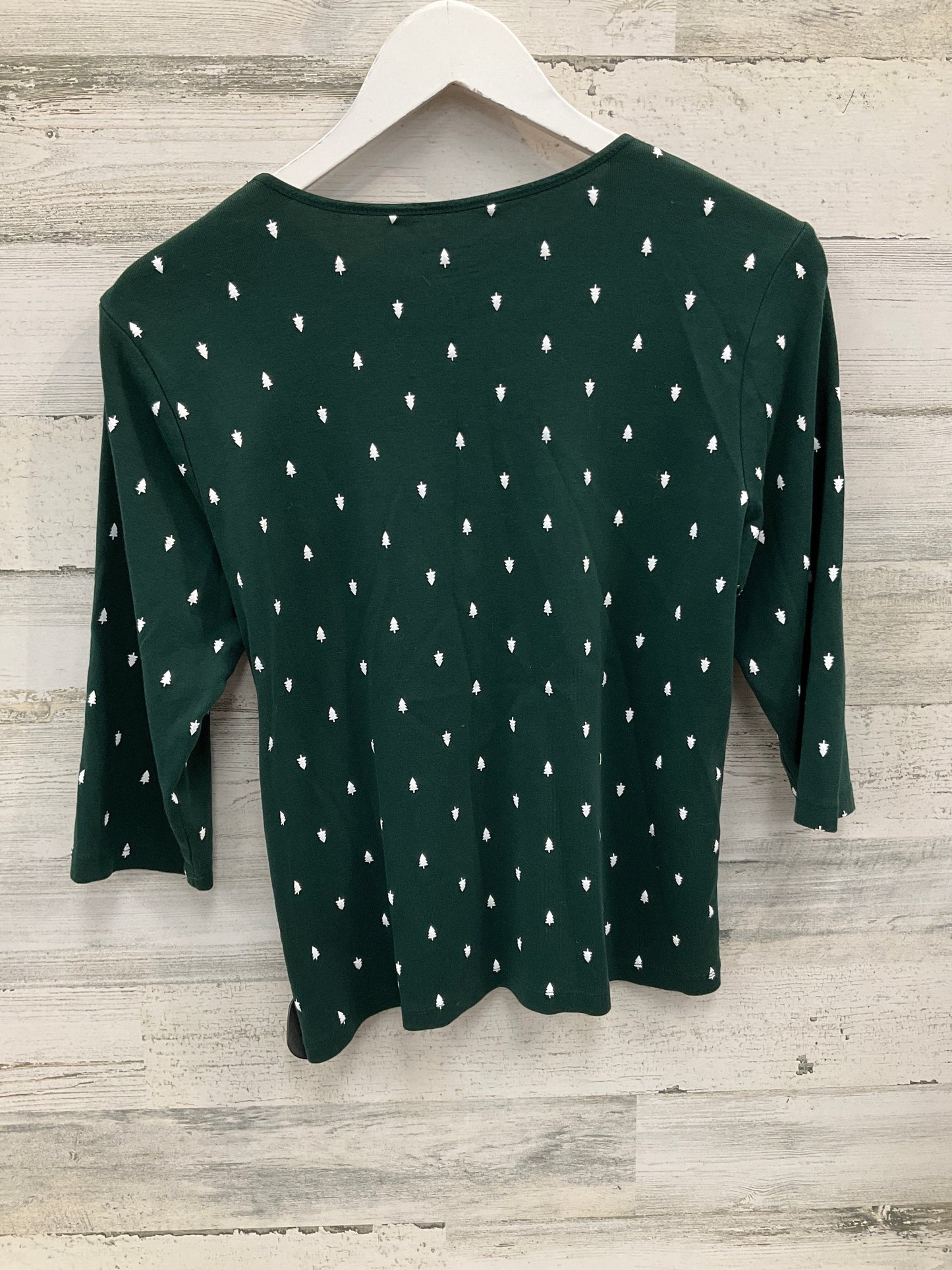 Top 3/4 Sleeve By Christopher And Banks In Green, Size: Petite Large