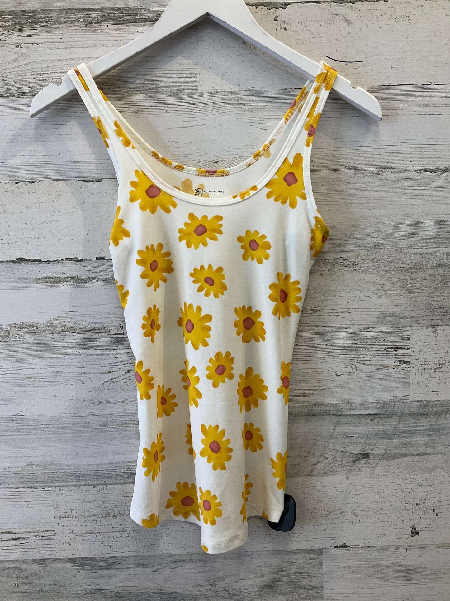 White Yellow Tank Top No Boundaries, Size Xs